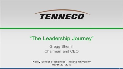 Thumbnail for Gregg Sherrill: The Leadership Journey (March 2017)