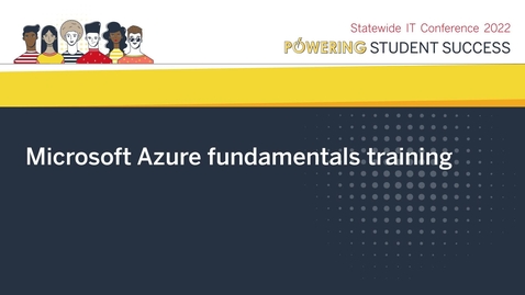 Thumbnail for Microsoft Azure fundamentals training