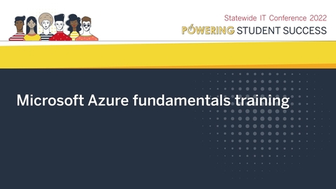 Thumbnail for entry Microsoft Azure fundamentals training