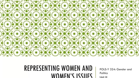 Thumbnail for Representing Women and Women's Issues
