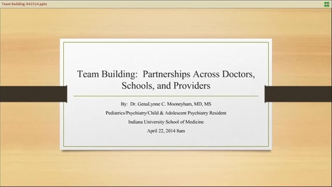 Thumbnail for entry Team Building: Partnerships Across Doctors, Schools, and Providers