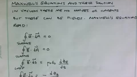 Thumbnail for Solution To Maxwell's Equations 1