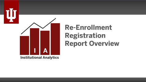 Thumbnail for ReEnrollment Registration Report Overview