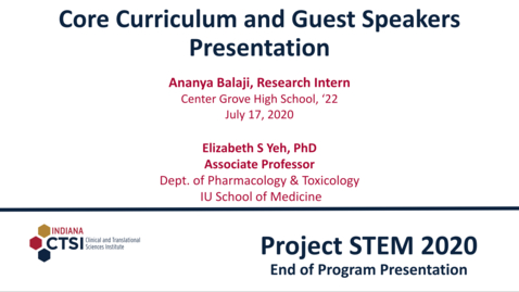 Thumbnail for Ananya Balaji Curriculum Presentation