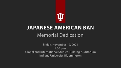Thumbnail for Japanese American Ban Memorial Dedication