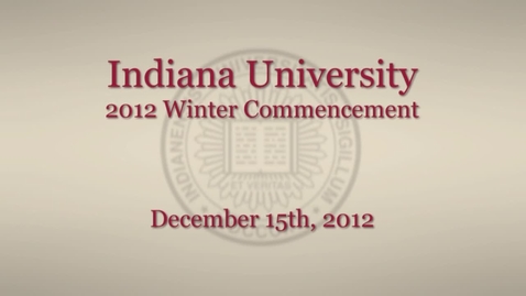 Thumbnail for entry 2012 Winter Commencement
