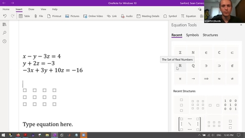 Thumbnail for entry Alg 3.4: Solving 3x3 Linear Systems using Matrices - Example 1