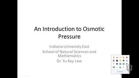 Thumbnail for entry An Introduction to Osmotic Pressure