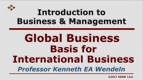 Thumbnail for entry X100 02-1 Basis of International Business
