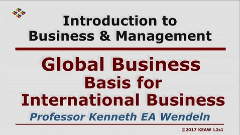 Thumbnail for X100 02-1 Basis of International Business