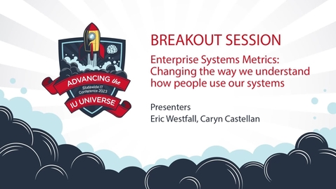 Thumbnail for entry 1pm - How the Enterprise Systems metrics task force is changing the way we understand how people use our systems
