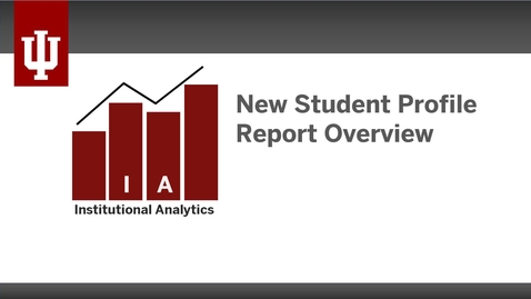 Thumbnail for New Student Profile Overview