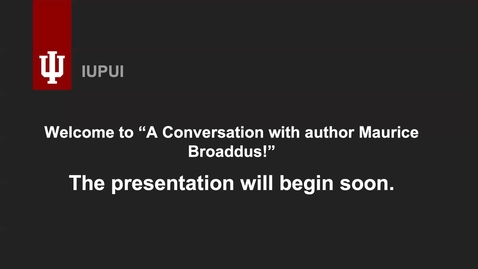 Thumbnail for IUPUI University Library in partnership with the IUPUI Office of Alumni Relations presents: A conversation with author Maurice Broaddus