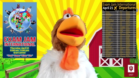 Thumbnail for Professor Math Chicken Spring 2022 IUE Exam Jam Invite