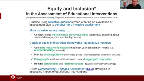 Thumbnail for entry 13 - Centering Equity and Inclusion in Assessment and Evaluation