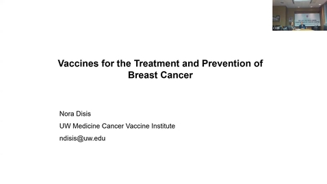 Thumbnail for IUSCCC Grand Rounds 2/9/2024: “Vaccines for the treatment and prevention of breast cancer” Mary &quot;Nora&quot; Disis, M.D.
Director, UW Institute of Translational Health Science and the Center for Translational Medicine in Women's Health
UW School of Medicine
