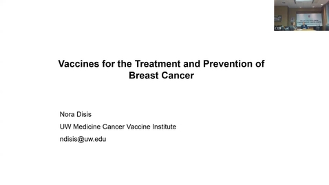 Thumbnail for entry IUSCCC Grand Rounds 2/9/2024: “Vaccines for the treatment and prevention of breast cancer” Mary &quot;Nora&quot; Disis, M.D.
Director, UW Institute of Translational Health Science and the Center for Translational Medicine in Women's Health
UW School of Medicine
