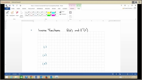 Thumbnail for entry M215_1.3 Inverse Functions