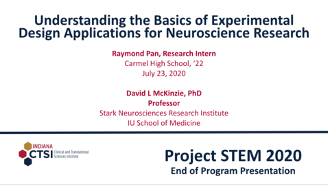 Thumbnail for Raymond Pan Mentor Presentation