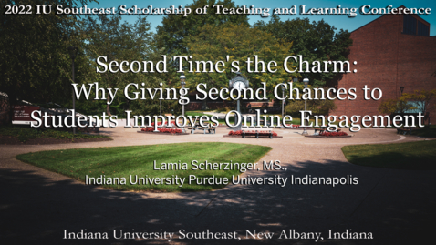 Thumbnail for entry Second Time's the Charm: Why Giving Second Chances to Students Improves Online Engagement