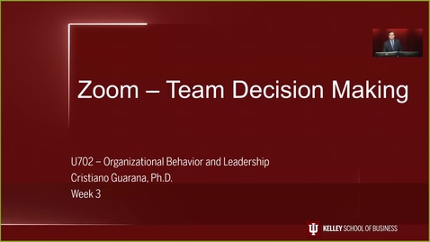 Thumbnail for Zoom - Week 3 Team decision making