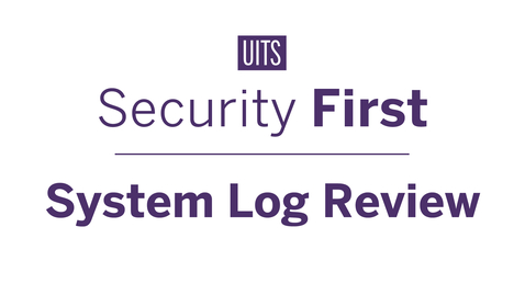 Thumbnail for entry System Log Review