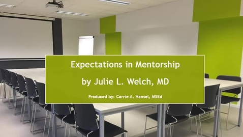 Thumbnail for entry Mentoring Expectations - Case 1 (Welch) - 02Sep16