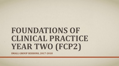 Thumbnail for FCP2 Preceptor Presentation