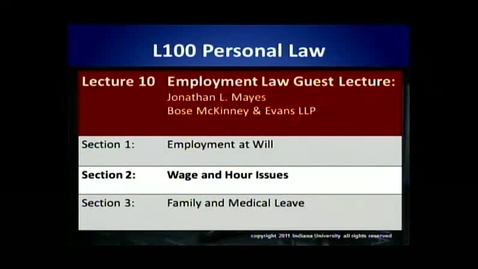 Thumbnail for entry L100 10-2 Wage and Hour Issues