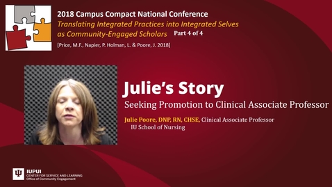 Thumbnail for entry JuliePoore - Seeking Promotion to Clinical Associate Professor