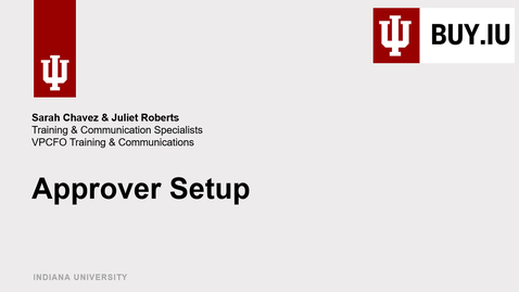 Thumbnail for Approver Setup