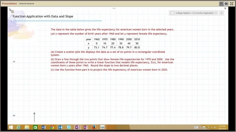 Thumbnail for entry B111 M123 College Algebra, Function Applications, 2.3