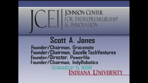 Thumbnail for entry Scott Jones: Distinguished Entrepreneur-in-Residence