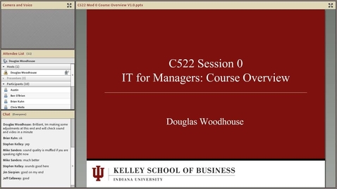 Thumbnail for dwoodhou MP4s_C522 Woodhouse II_C522 Summer 2013 Module 0 Kick Off