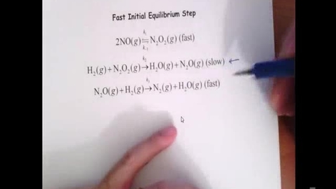 Thumbnail for entry Reaction Mechanisms with a Pre-Equilibrium Step