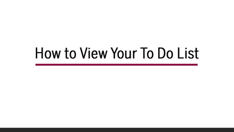Thumbnail for How to View Your To Do List