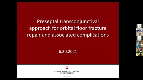 Thumbnail for Preseptal transconjunctival approach for orbital floor fracture repair and associated complications