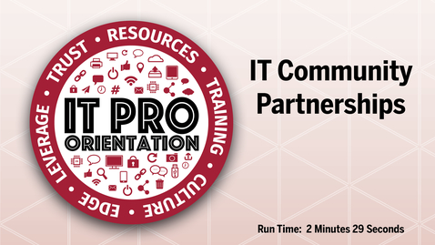 Thumbnail for IT Community Partnerships