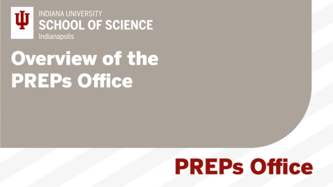 Thumbnail for Overview of the PREPs Office