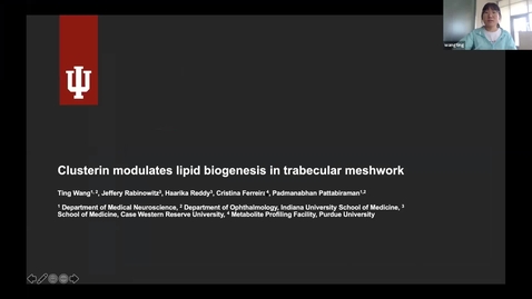 Thumbnail for Clusterin regulates lipid biogenesis in the trabecular meshwork