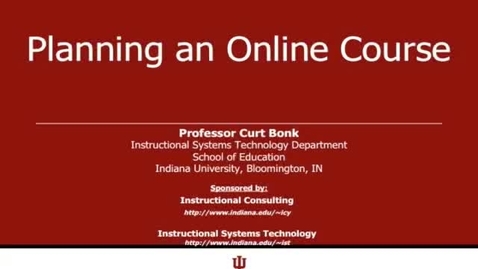 Thumbnail for V-PORTAL: Planning an Online Course