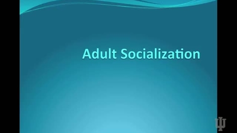 Thumbnail for entry Adult Socialization