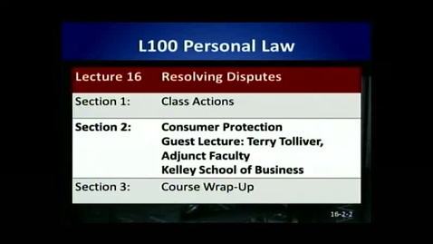 Thumbnail for L100 16-2 Consumer Protection