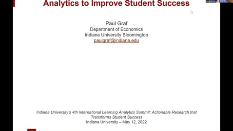 Thumbnail for entry How an Economics Department Used LA to Improve Student Success - Dr. Paul Graf 