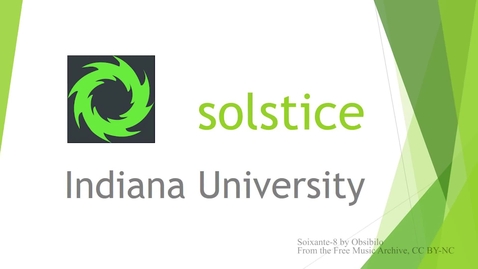 Thumbnail for entry Solstice at IU Copy