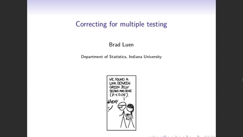 Thumbnail for Correcting for multiple testing