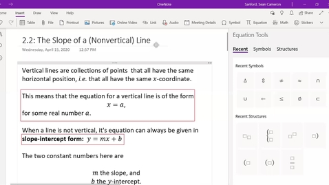 Thumbnail for entry Alg 2.2: Intro to Slope