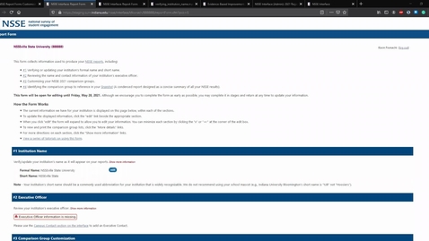 Thumbnail for Report Form 2021 Tutorial - Institution Name