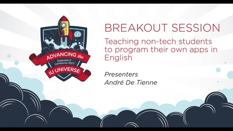 Thumbnail for 1pm - Teaching non-tech students to program their own apps in English