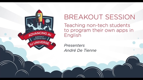 Thumbnail for entry 1pm - Teaching non-tech students to program their own apps in English